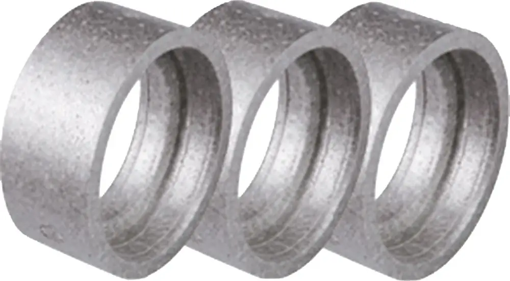 Drei runde Steckverbinder aus Metall mit glatter Oberfläche, geeignet für wohnungstechnische Anwendungen, produziert von Bosch.